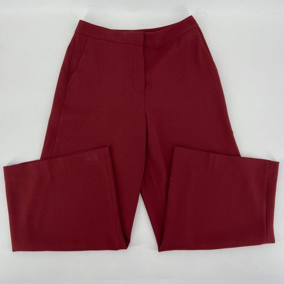 Halogen Pants - NWT Halogen Maroon Palazzo Crop Dress Pants 0